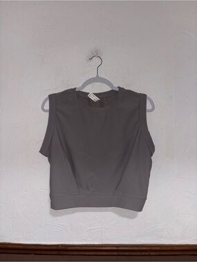 Halara | Gray Ribbed Top | Size Medium
